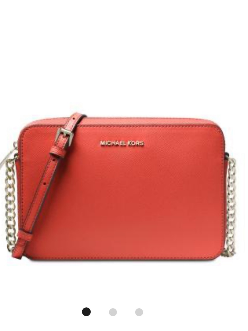 Michael Kors Jet Set Leather Crossbody - Watermelon